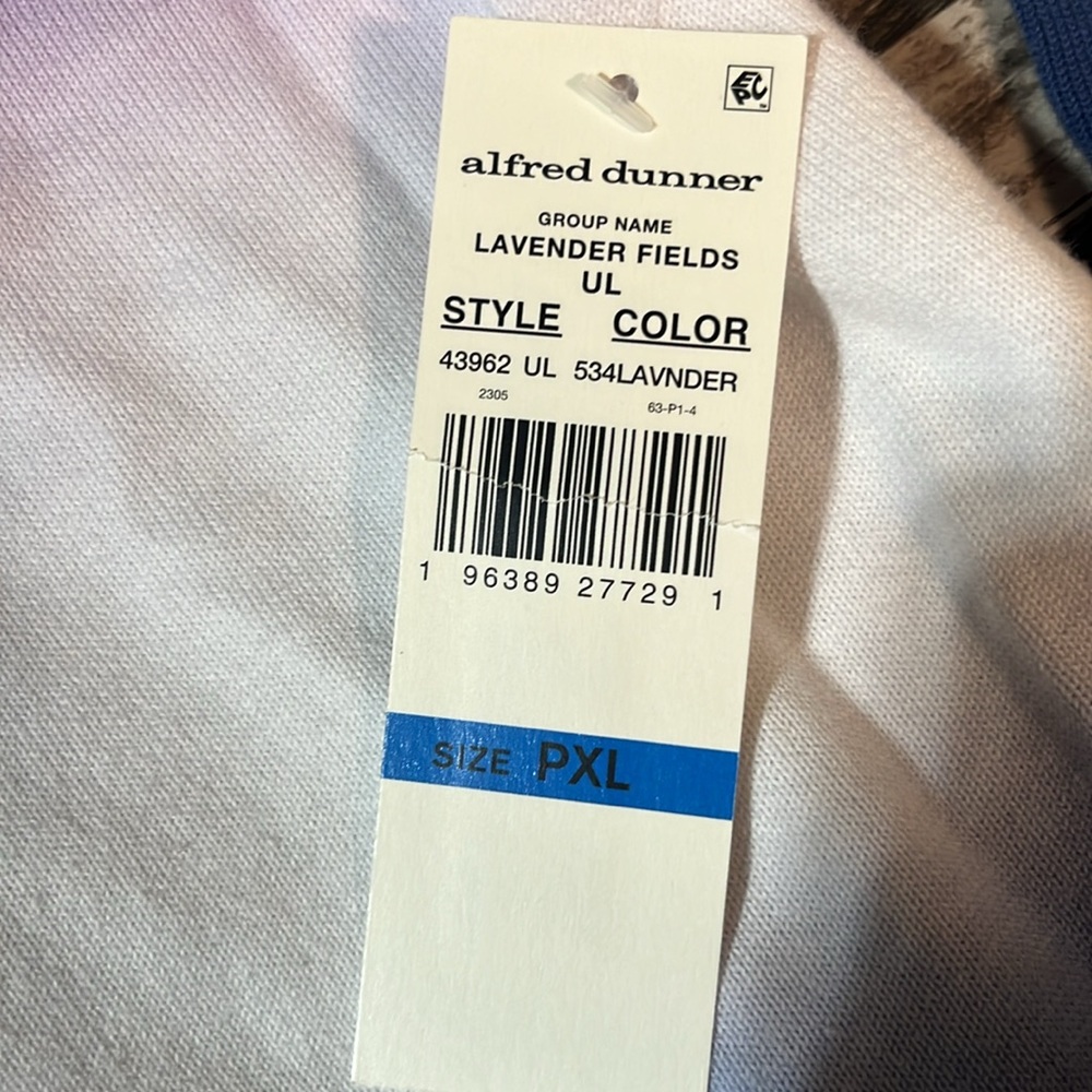 Alfred Dunner Purple and Blue Ombre Cardigan - Picture 7 of 8